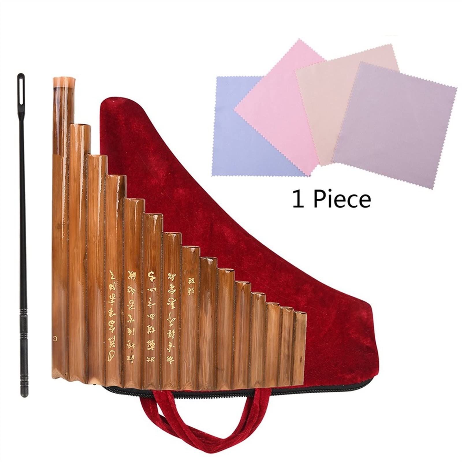 Pan Pipes Instrument Flûte De Pan 15 Tuyaux Instrument À Vent en Bambou Naturel G Key Panpipe Instrument À Vent Traditionnel Chinois