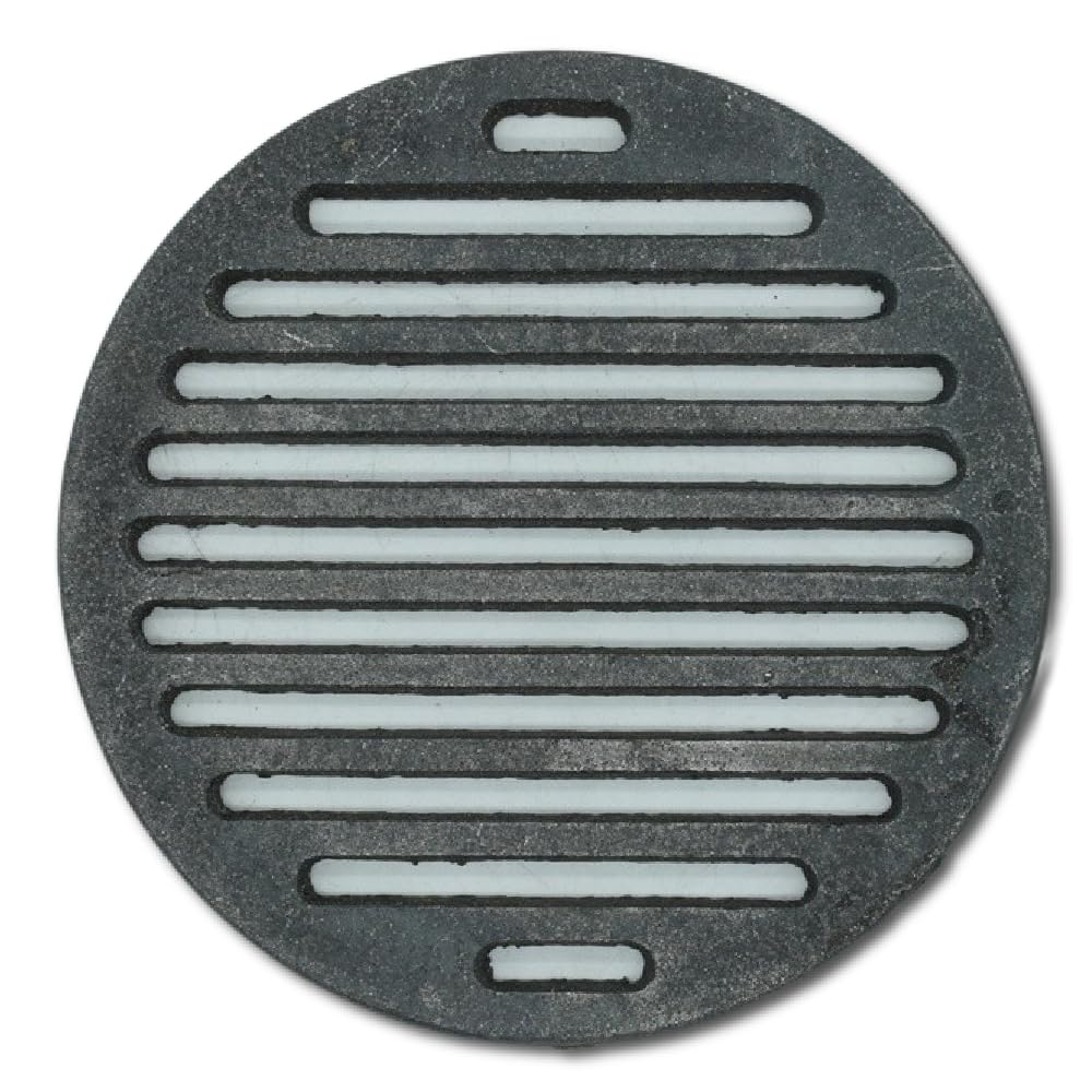 SEZAM Diámetro de 21 cm de diámetro, rejilla de hierro fundido, rejilla redonda, rejilla para cenizas, rejilla de hierro fundido de diferentes diámetros, rejilla para chimenea, rejilla para estufa,