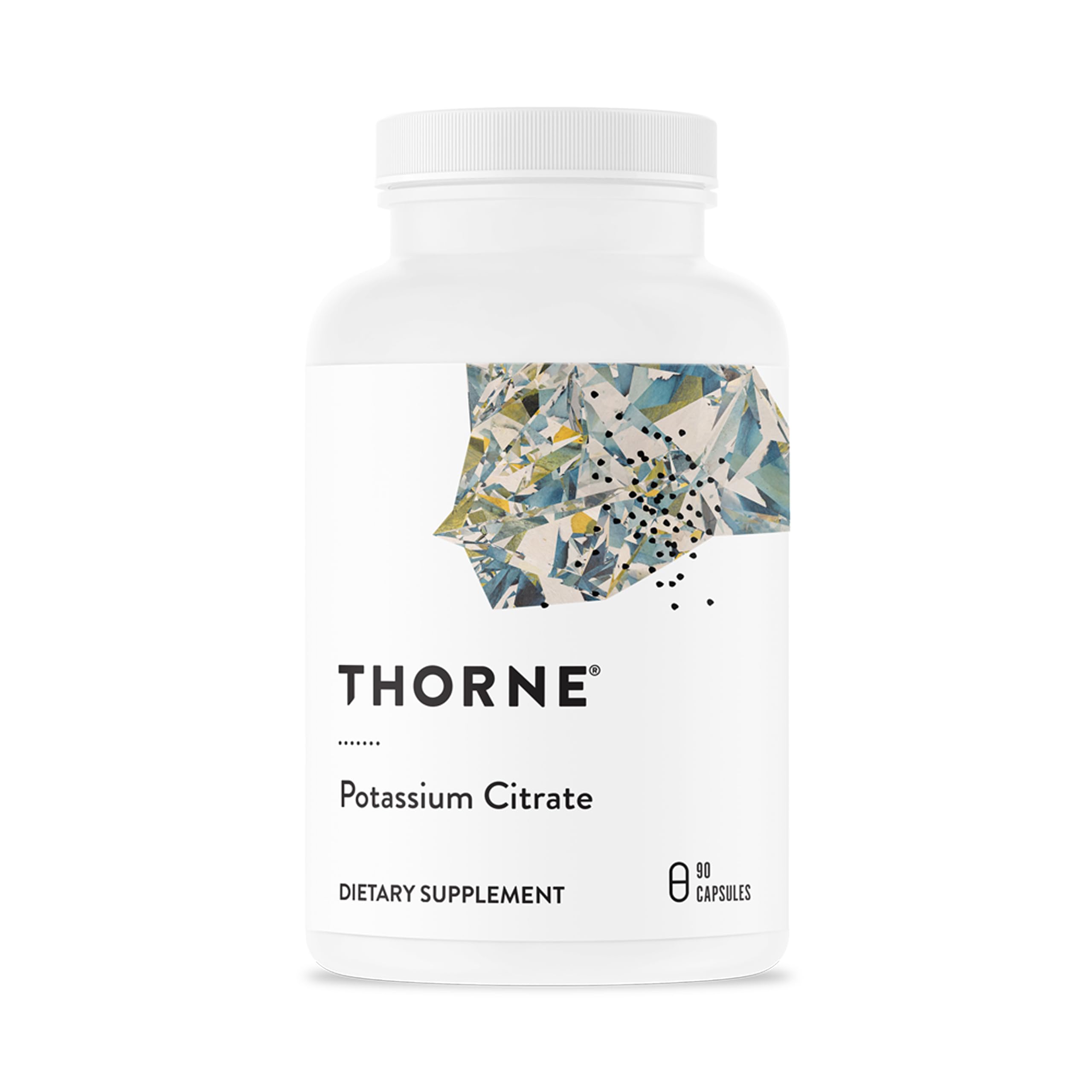 THORNE Potassium Citrate - Highly-Absorbable Potassium Supplement for Kidney, Heart, and Skeletal Support - 90 Capsules