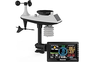 Newentor Wireless Weather Station with Wind Speed and Rain Gauge