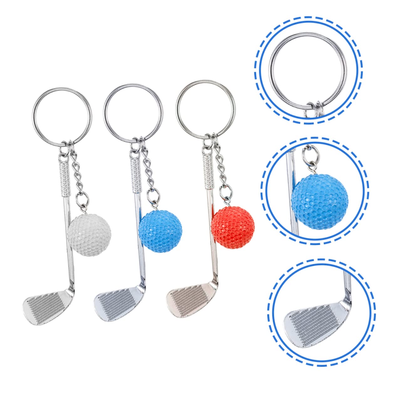 15 Piezas llavero golf para amante del golf llaveros de de de pelota de Accesorio de deportes s creativos de coche el plastico