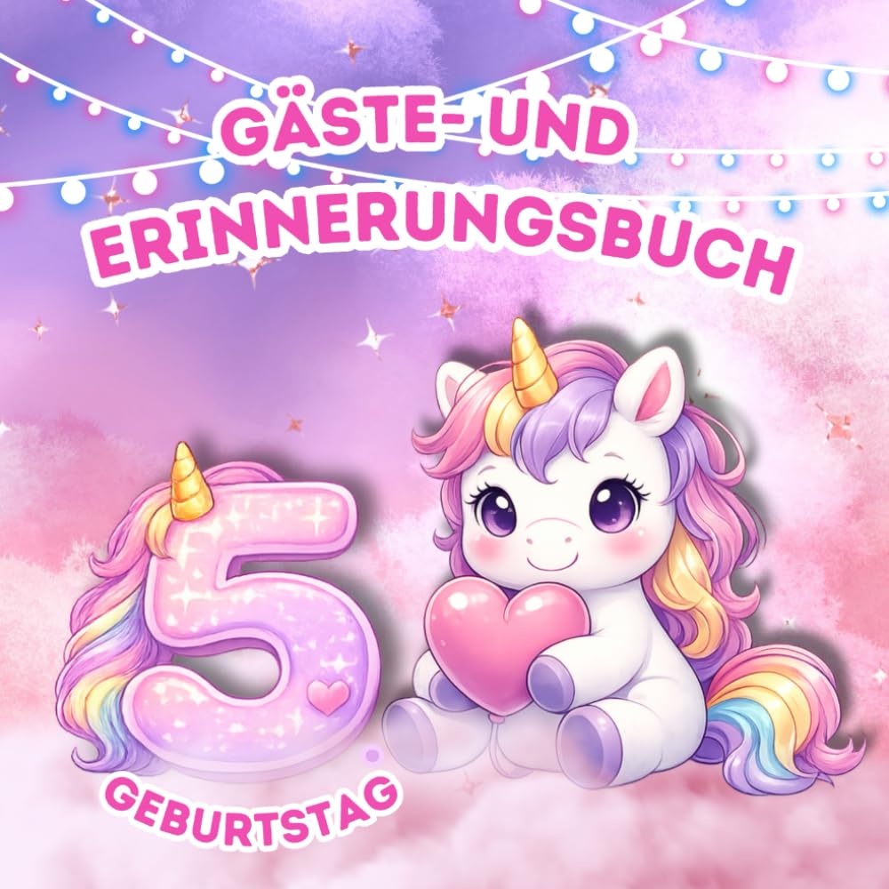Mein 5. Geburtstag: Gästebuch und Erinnerungsbuch für den Kindergeburtstag