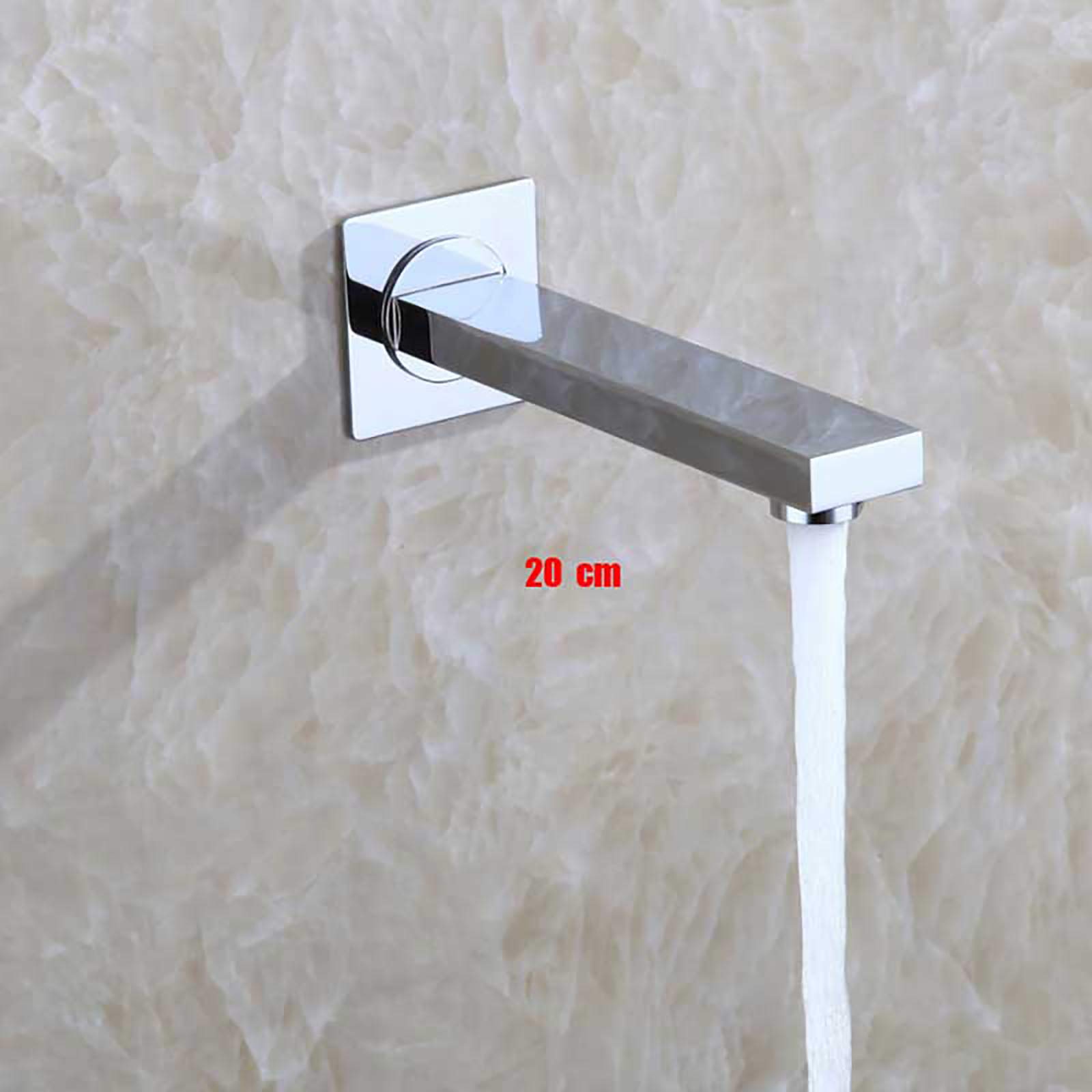Bocca per Vasca da Bagno Installazione A Parete Bocca Vasca Ottone Bocca di Erogazione Vasca, Bocca Erogazione Rubinetto Vasca, G1 / 2 Collegamento,20 cm