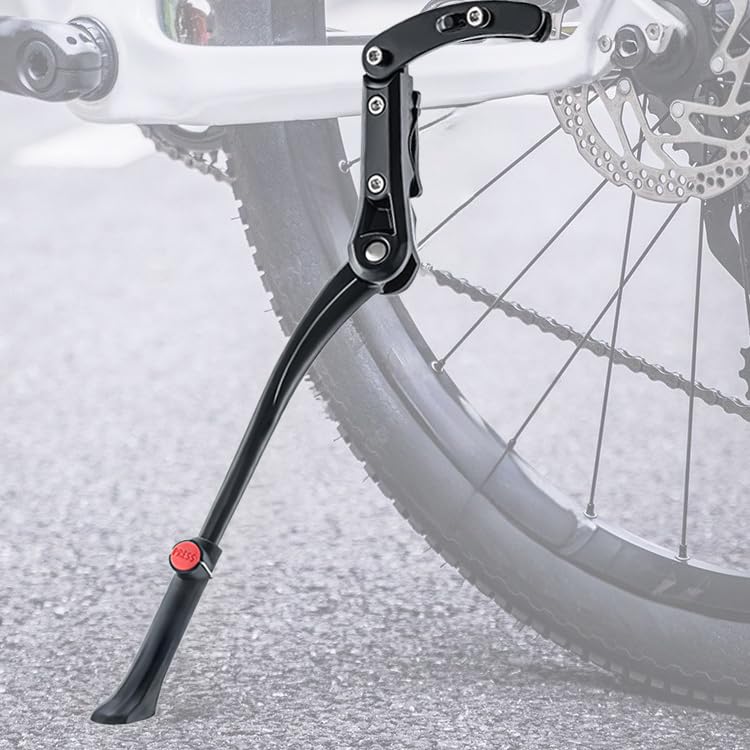 LSJDNASHD Bike Kickstand for Diamondback Haanjo 1 2020, Adjustable Kickstand Foot Side Stand Support, Aluminum Rear Side Bicycle Stand for Bike with Non-Slip Rubber Foot, B