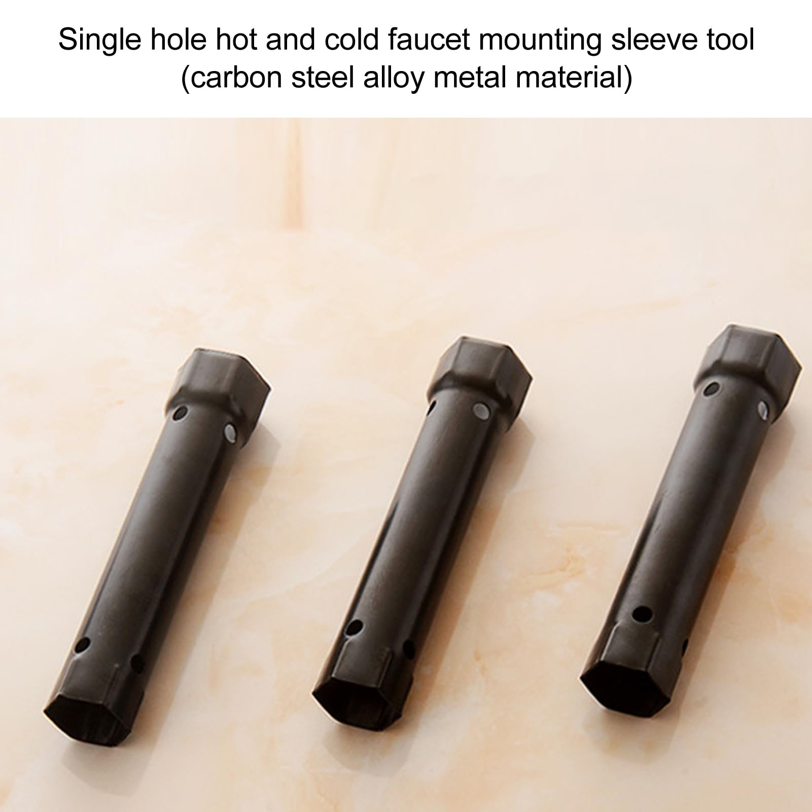 Yosoo Health Gear 2 Pcs Faucet Socket Wrench 34mm 40mm Carbon Steel Tap Spanner Installation and Repair Hand Tools Metal Pipe and Universal Under Sink Plumbers Multifunctional Wrench - Image 4