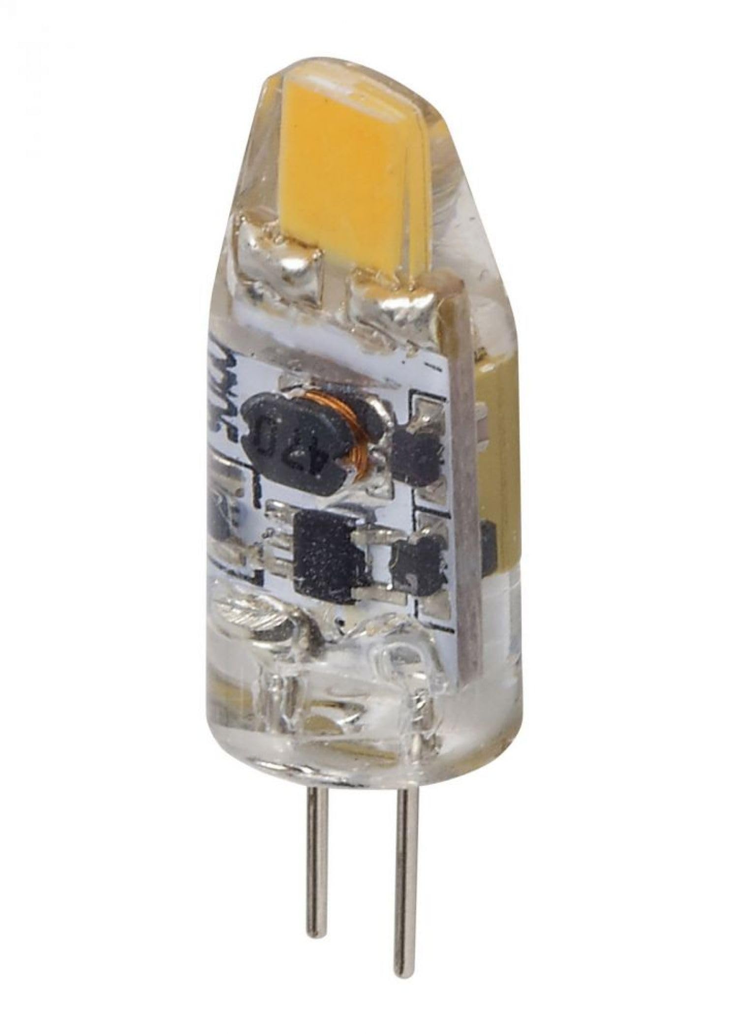 Leyton Lighting G4-COB-WW 12v 1.5w LED G4 Capsule Bulb, 3000K, Non Dimmable, Silicon, 120lm