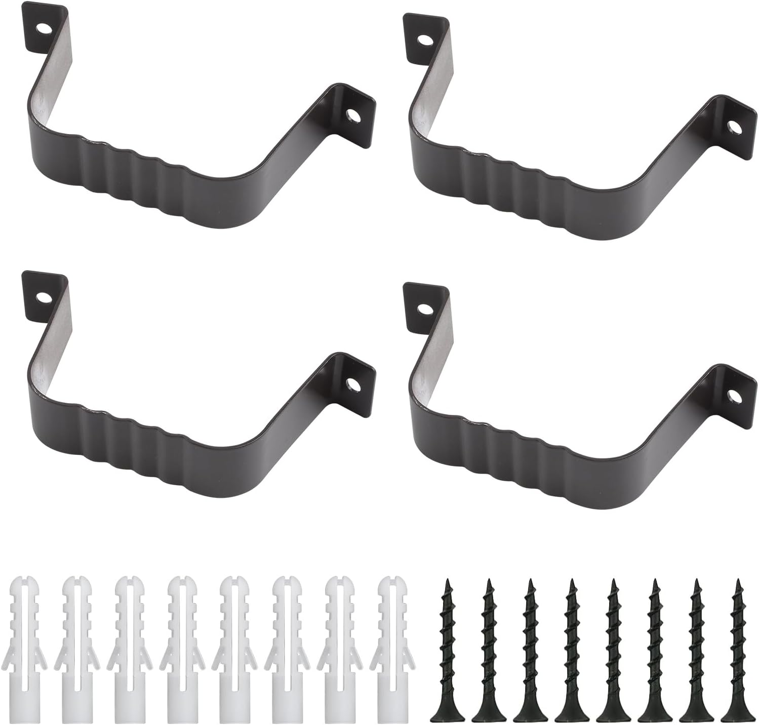 UFURMATE Downspout Straps, 4 Pcs Aluminium Alloy Downspout Gutter