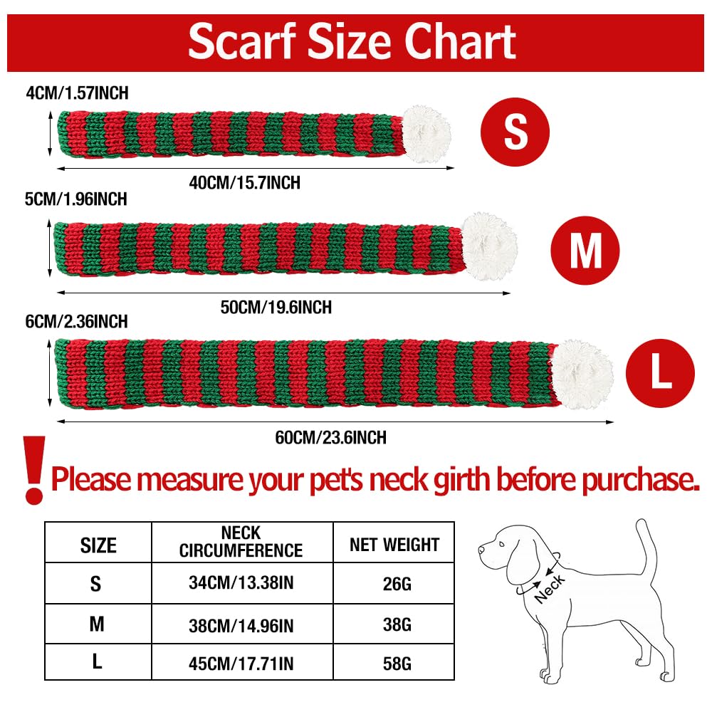 ZTA Weihnachten Hund Katze Schal Kostüm Outfit Rot Kleidung für Weihnachts Dekoration, Haustier Weihnachtskostüm Rotgrün für Katzen Welpen Größe S