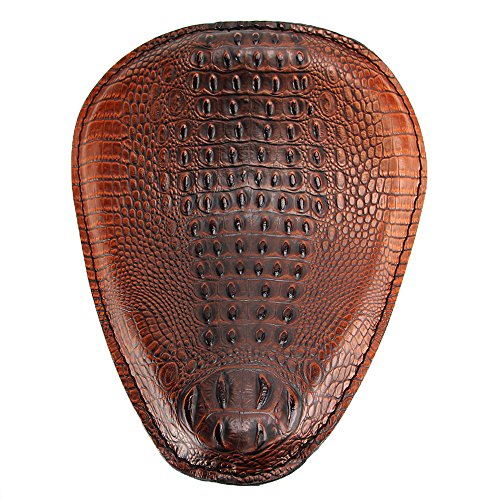 Oumurs Alligator Emboss Synthetic Leather Solo Seat Chrome Barrel Springs Mounting Bracket Set For Harley Sporster 883 1200 Chopper Bobber 48 Dyna #TOP1