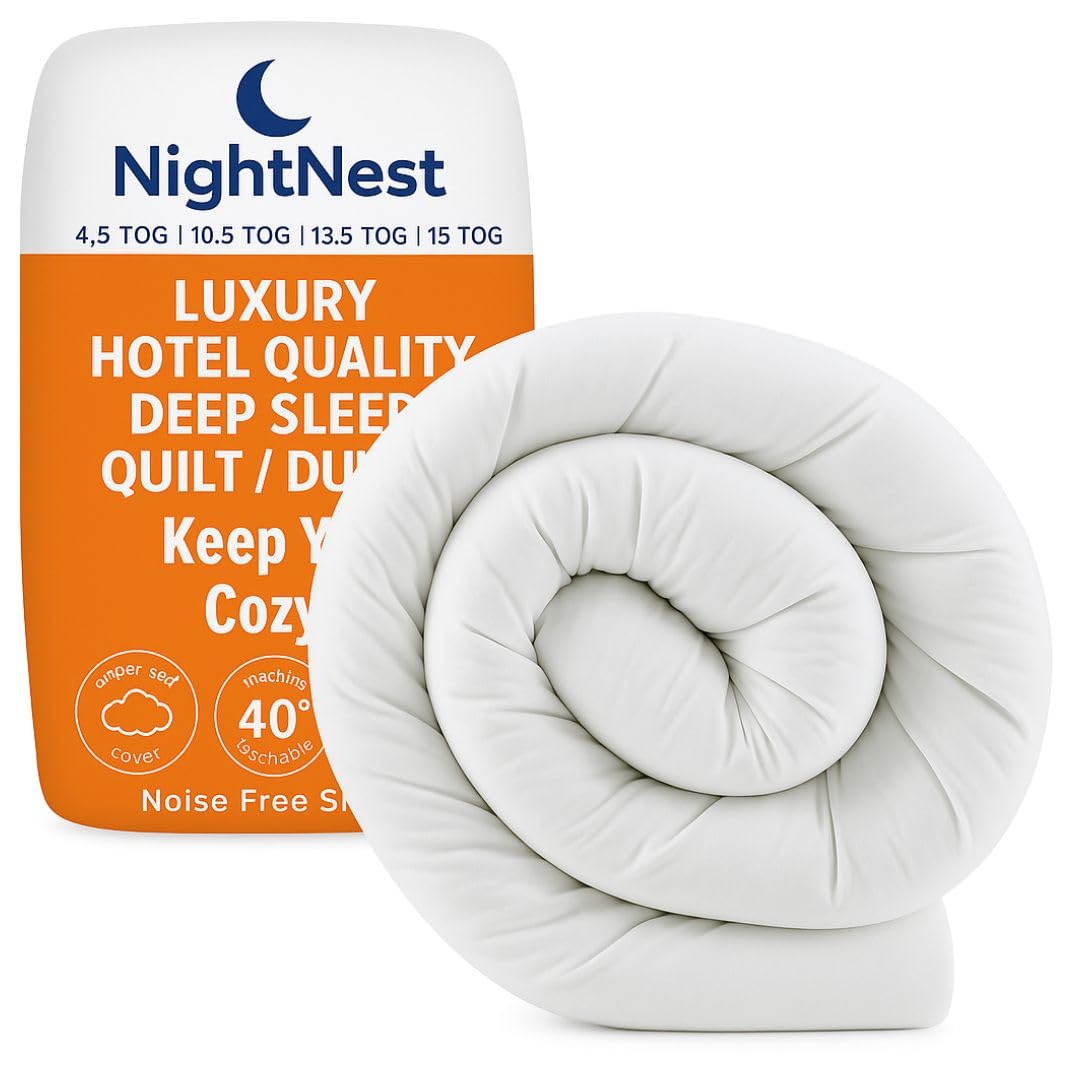 Anti Allergy Double Duvet 10.5 Tog - All Season Fluffy Quilt Luxury Hotel Quality Hollowfi...