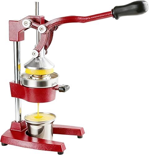 Miniatura 8 de Exprimidor de cítricos de hierro fundido, prensa manual de naranja y limón de alta resistencia, exprimidor profesional fácil de limpiar con vaso de