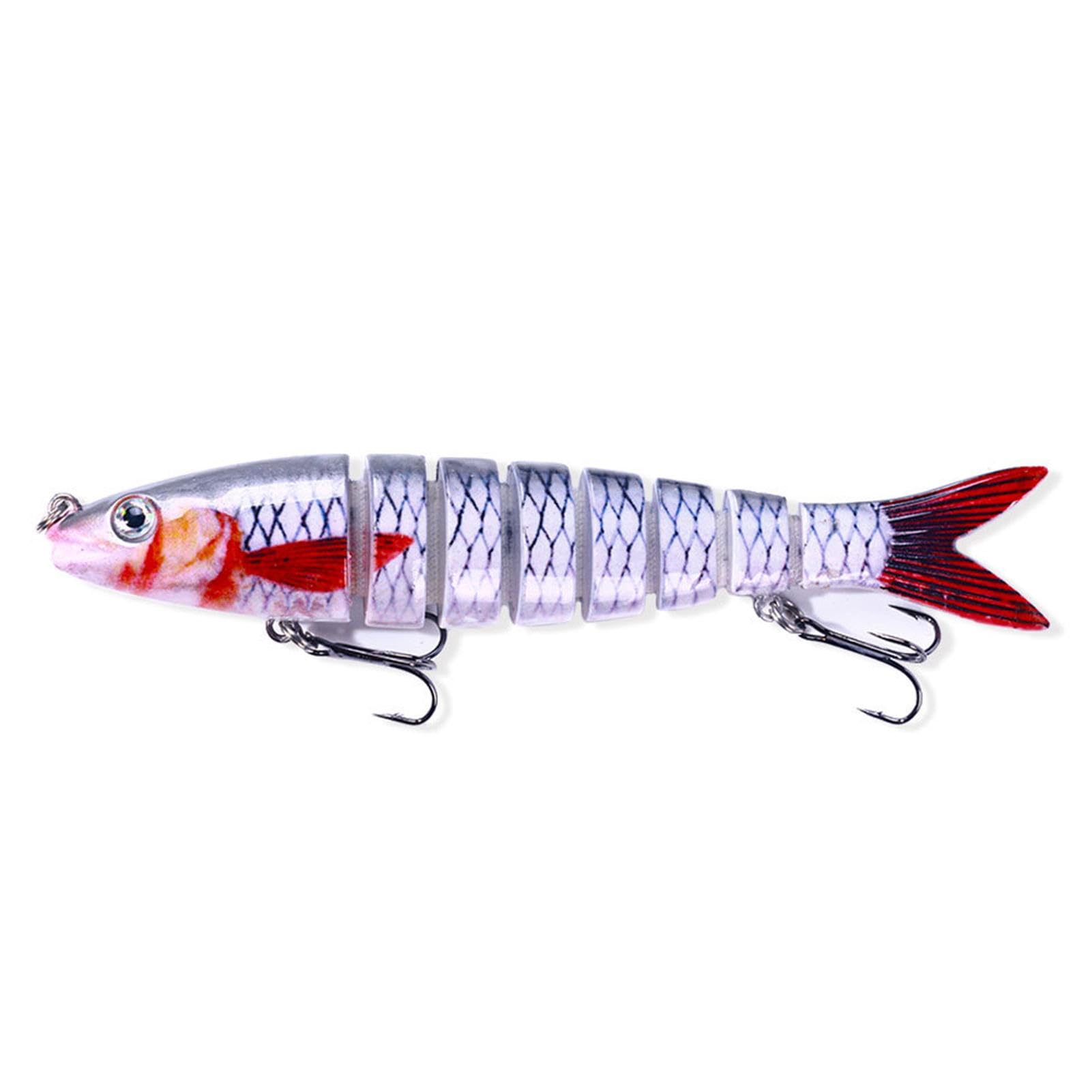 Swimbait snodati multipli, Swimbait snodati | Esche da pesca multifunzionali,Swimbait snodato a 8 sezioni per Crappie, esche da nuoto realistiche per la pesca alla spigola in acqua e salata
