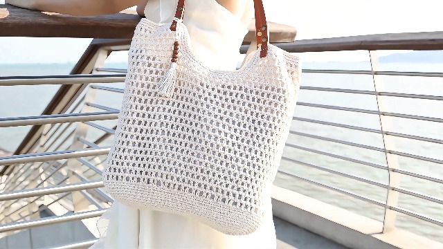 Bolso tejido a crochet para playa mujer verano boho miniatura 7