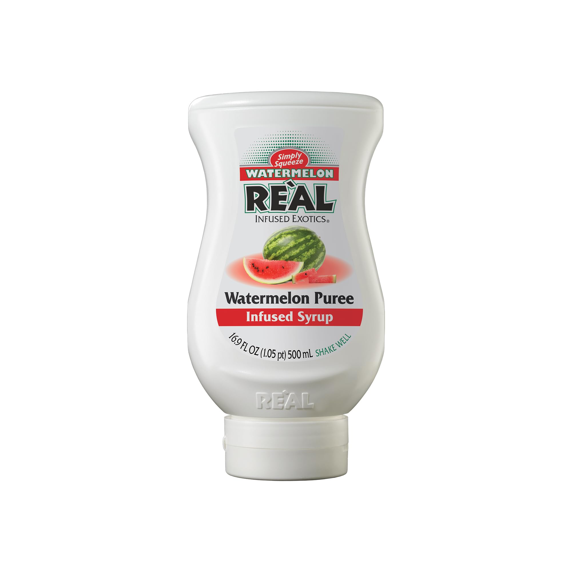 Reàl Watermelon Puree Infused Fruit Syrup | Made with Real Watermelon | 500ml | Natural Ingredients| Cocktails, Baking, Smoothies, Mixing Drinks, Desserts, Cooking