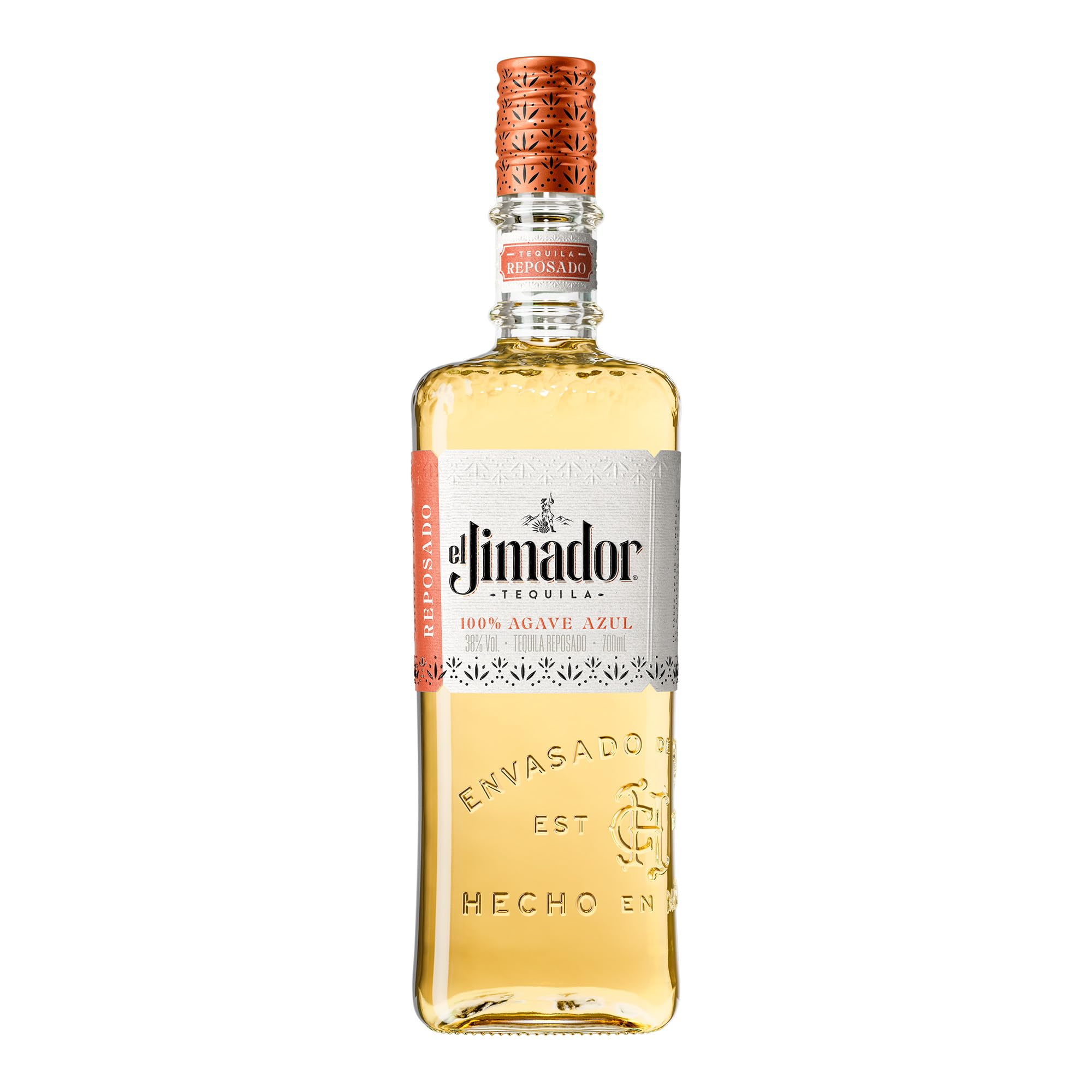 El Jimador Reposado Tequila, | 100% Blue Agave | Award Winning | Aged in Oak for Smooth, Warm Flavour | Perfect for Margarita and Paloma Cocktails | 38% ABV | Packaging May Vary (70cl)