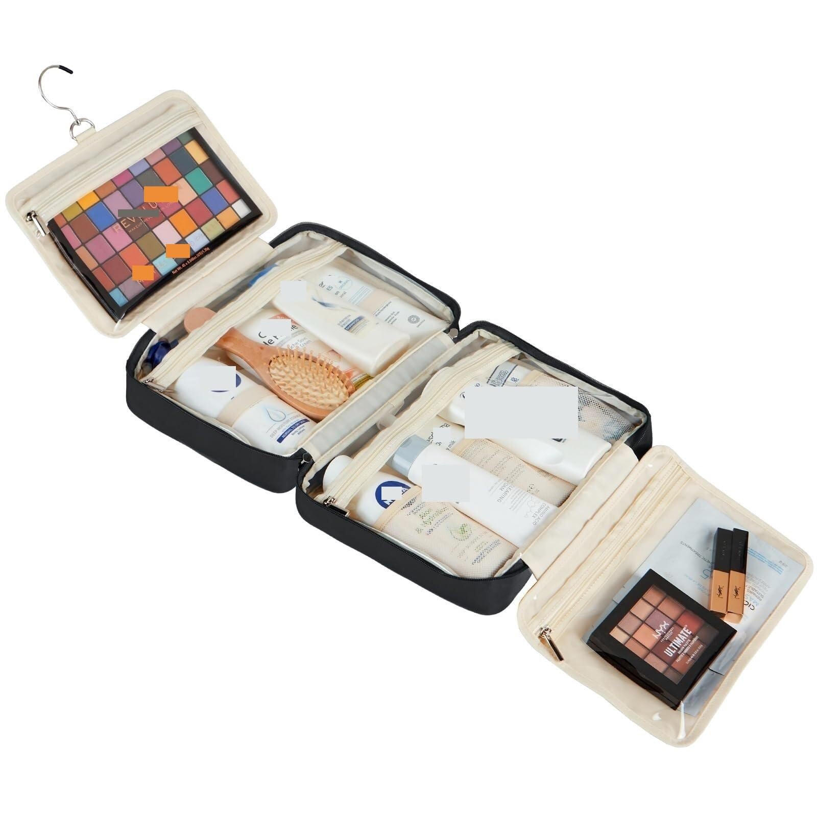 Trousse Maquillage Trousse De Toilette Trousse De Toilette Sac De Voyage avec Crochet Sac Cosmétique Sac De Rangement Cosmétique Femme Pochette Maquillage Femme