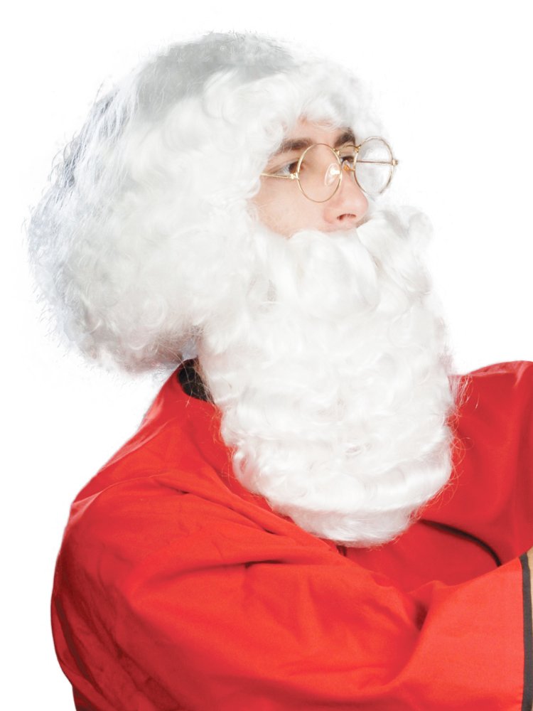 Enigma WigsMen's Santa Wig Set P.P, White, One size