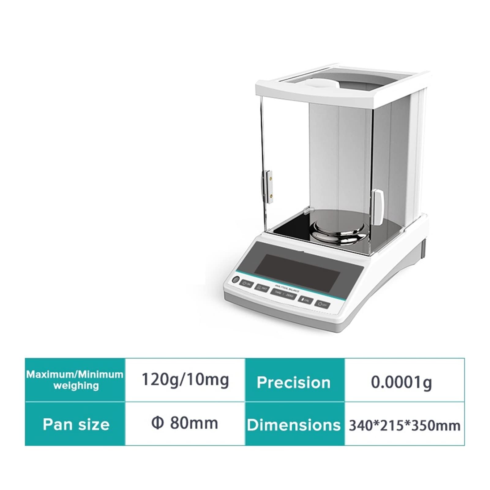 Wagi Analityczne, Laboratory Scales Analytical Balance Digital Microbalance Precision Electronic Scale 120g 220g Range 0.0001g Resolution(JAB1204 (120g 0.1mg))