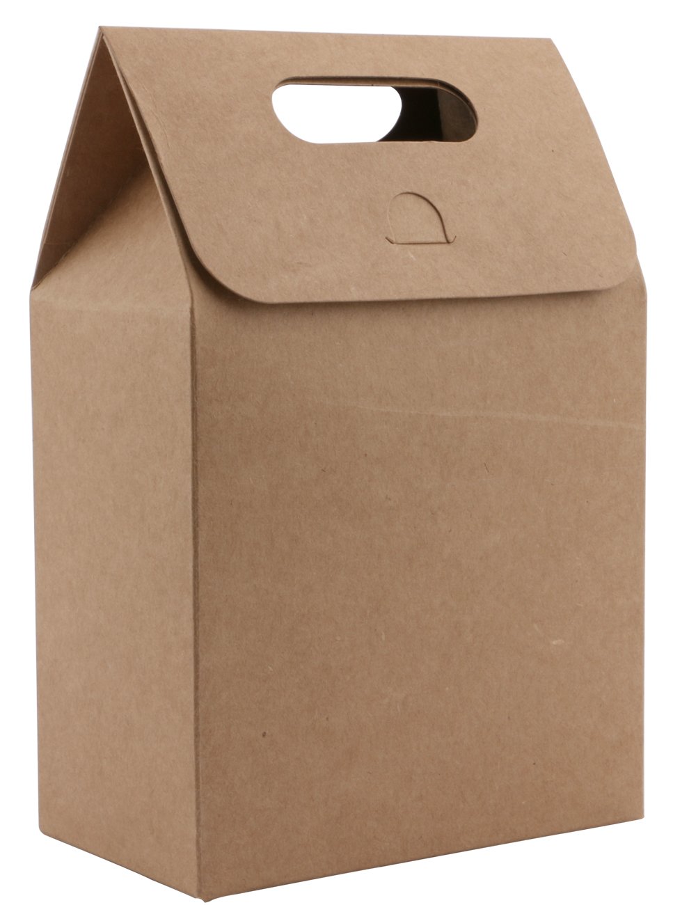 Kraft Candy Box, Katkitchen 50PCS 2.3"x3.9"x5.9" Kraft Paper Treat Gift Box Gift Wrap Box Gift Box with Handle Candy Box for Party Wedding Bakery Cafe