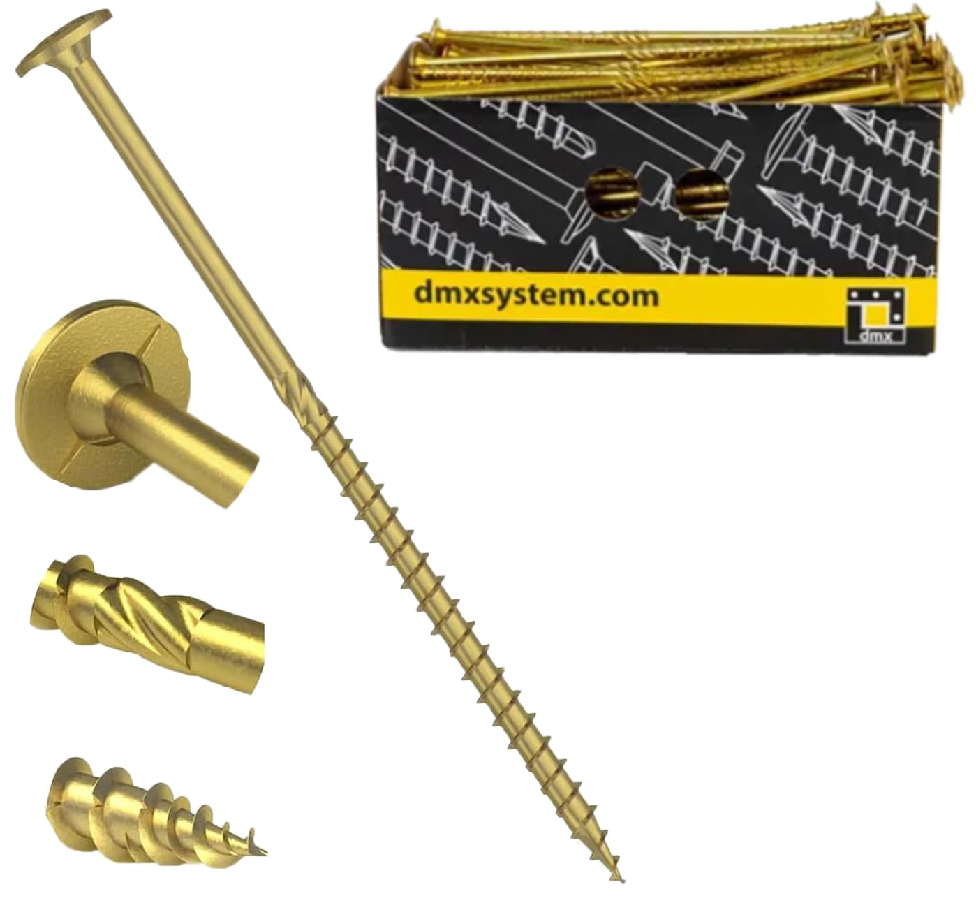 8mm x 60mm (Box of 100) Yellow Hardened Carpenter Screws Wafer Torx Head For Wood Timber Construction Screw High Performance J06-J09A
