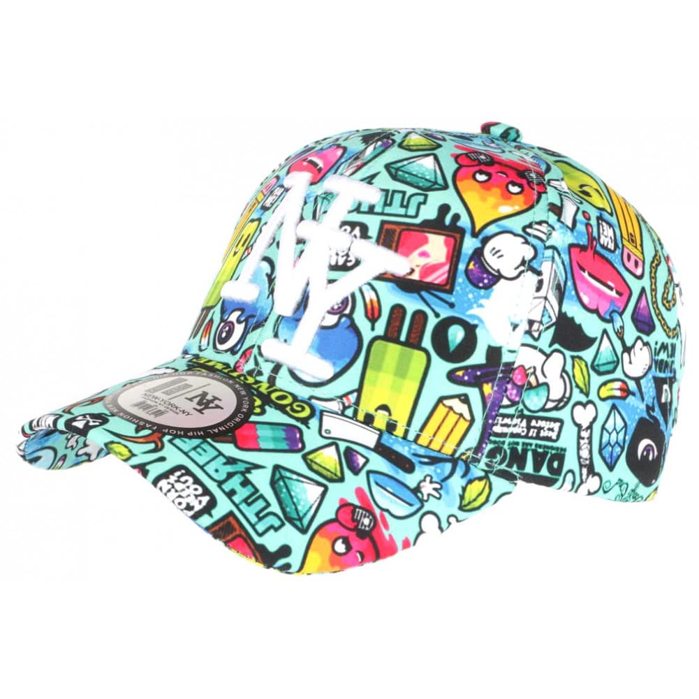 Casquette enfant bordeaux NY blanc, Casquette garçon fille livré 48h