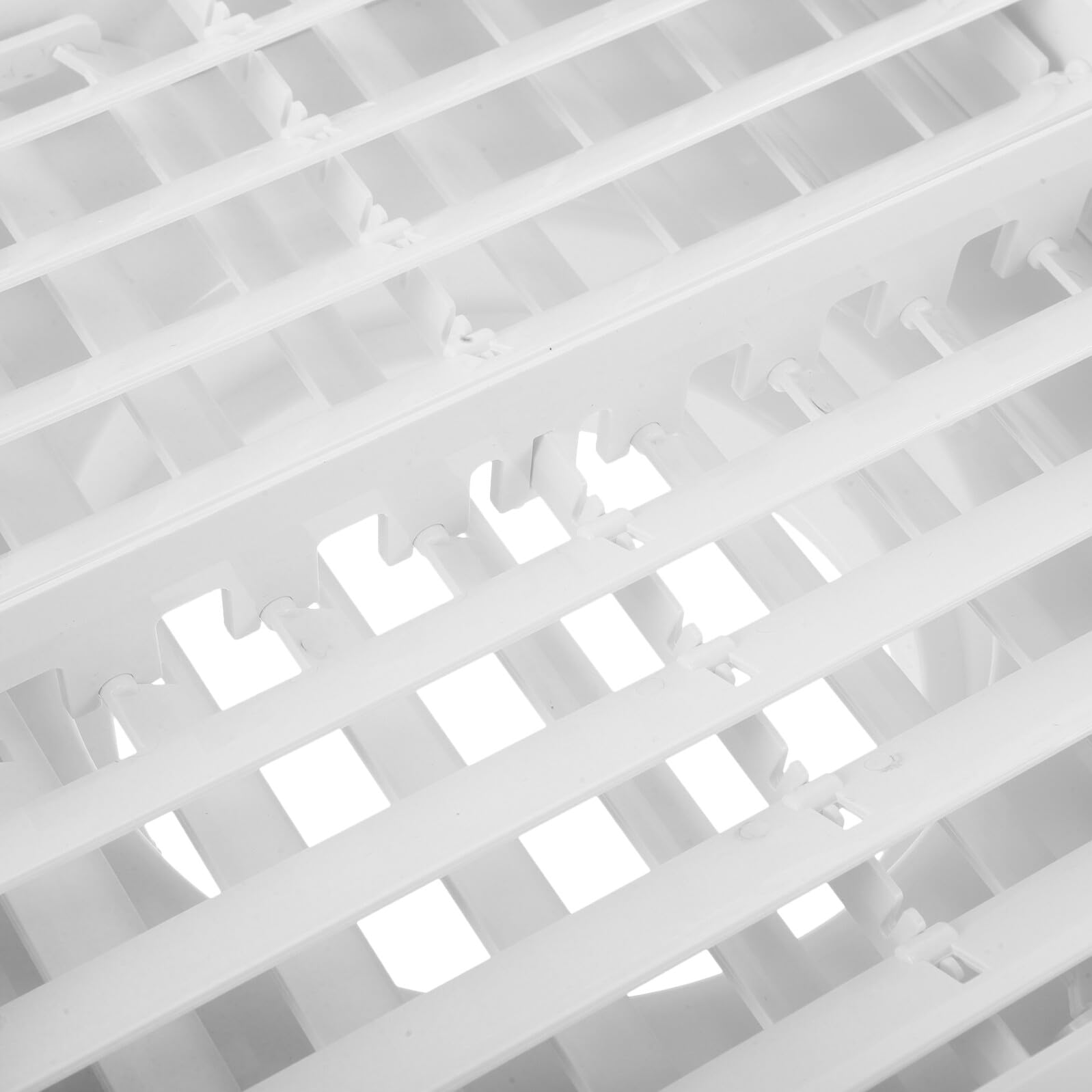 DOITOOL Griglia di Ventilazione Rotonda in Abs per Condizionatore D'aria Centrale, Bocchetta di Ventilazione Doppio Strato Alette Regolabili, Copertura Presa D'aria Quadrata-to-rotonda