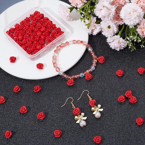 Perles de fleur de Saint Valentin rouges pour créer des cadeaux uniques - 4