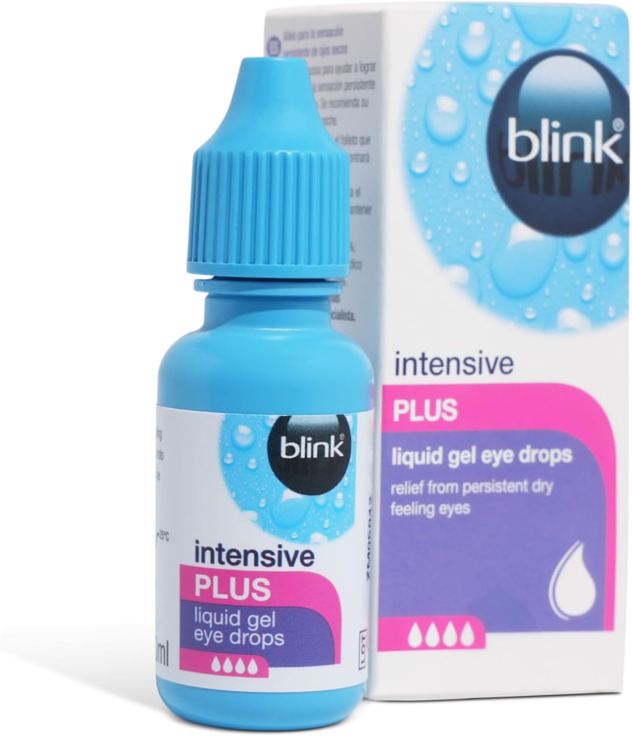 Blink Intensive Plus Liquid Gel Eye Drops Relief From Dry Eyes Instant and LongLasting
