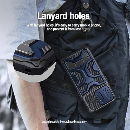 Miniatura 8 de Nillkin Funda para iPhone 14 Pro con soporte invisible compatible con MagSafe Funda para cámara deslizante, protección contra caídas de grado