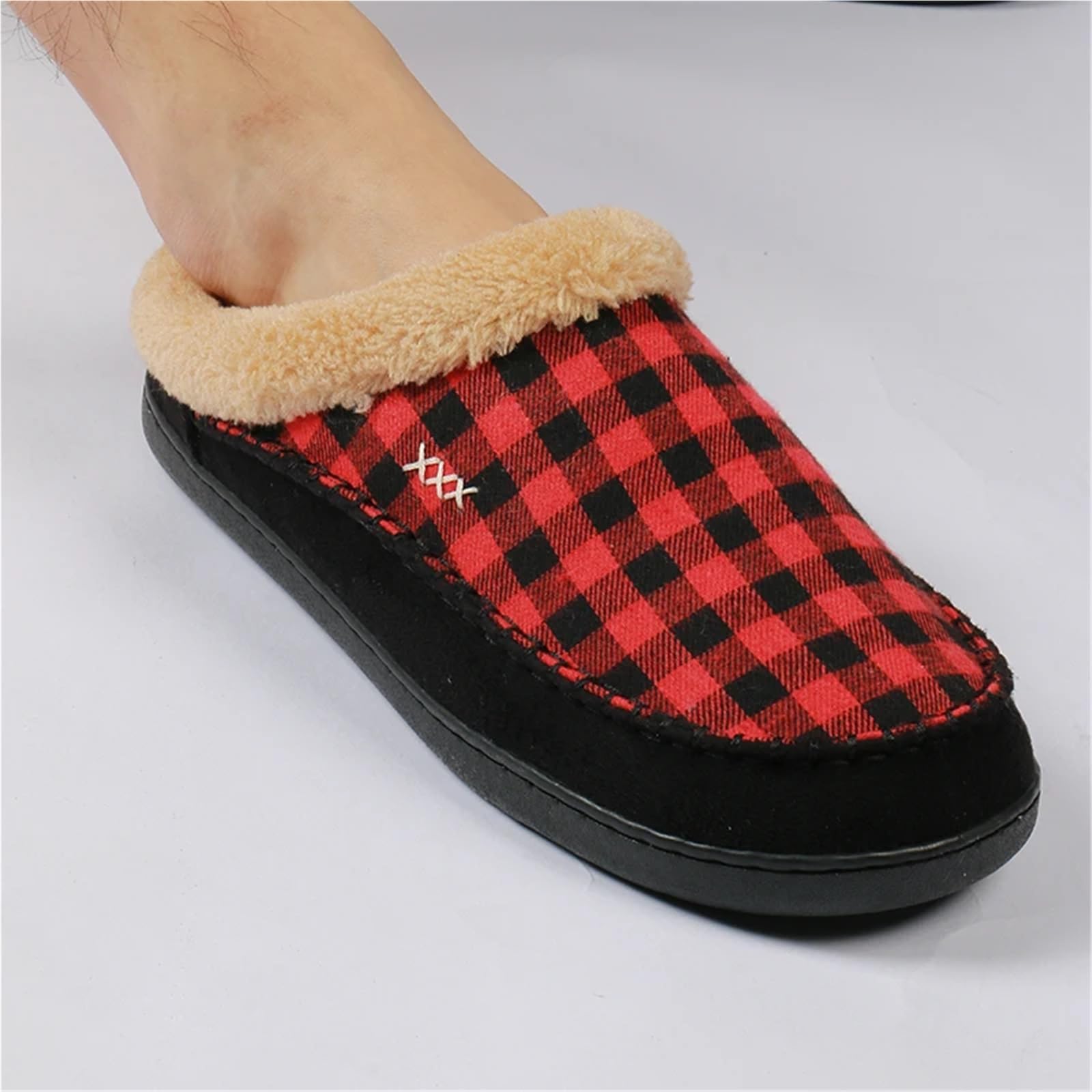Pantofole Calde Invernali Home Uomo Pantofole Invernali Peluche Calde Scarpe Casa Interno Camera da Letto Ciabatte in Cotone Comode Per L'Inverno
