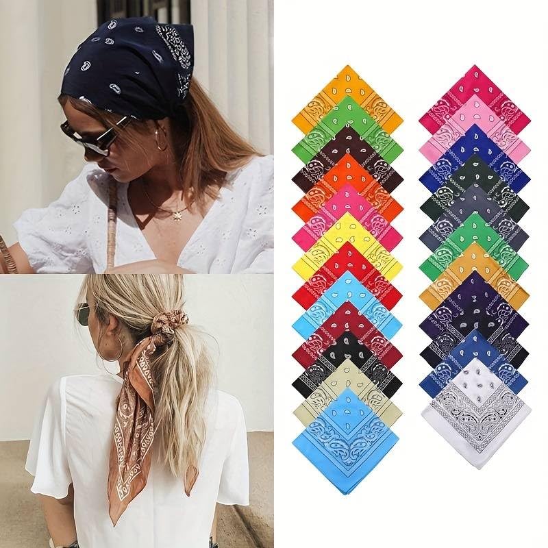 Boolavard 100% bawełna 1 szt., 6 sztuk lub 12 szt. Pack bandany z wzorem Paisley, oryginalny kolor do wyboru nakrycia głowy / włosy, fioletowy, rozmiar uniwersalny