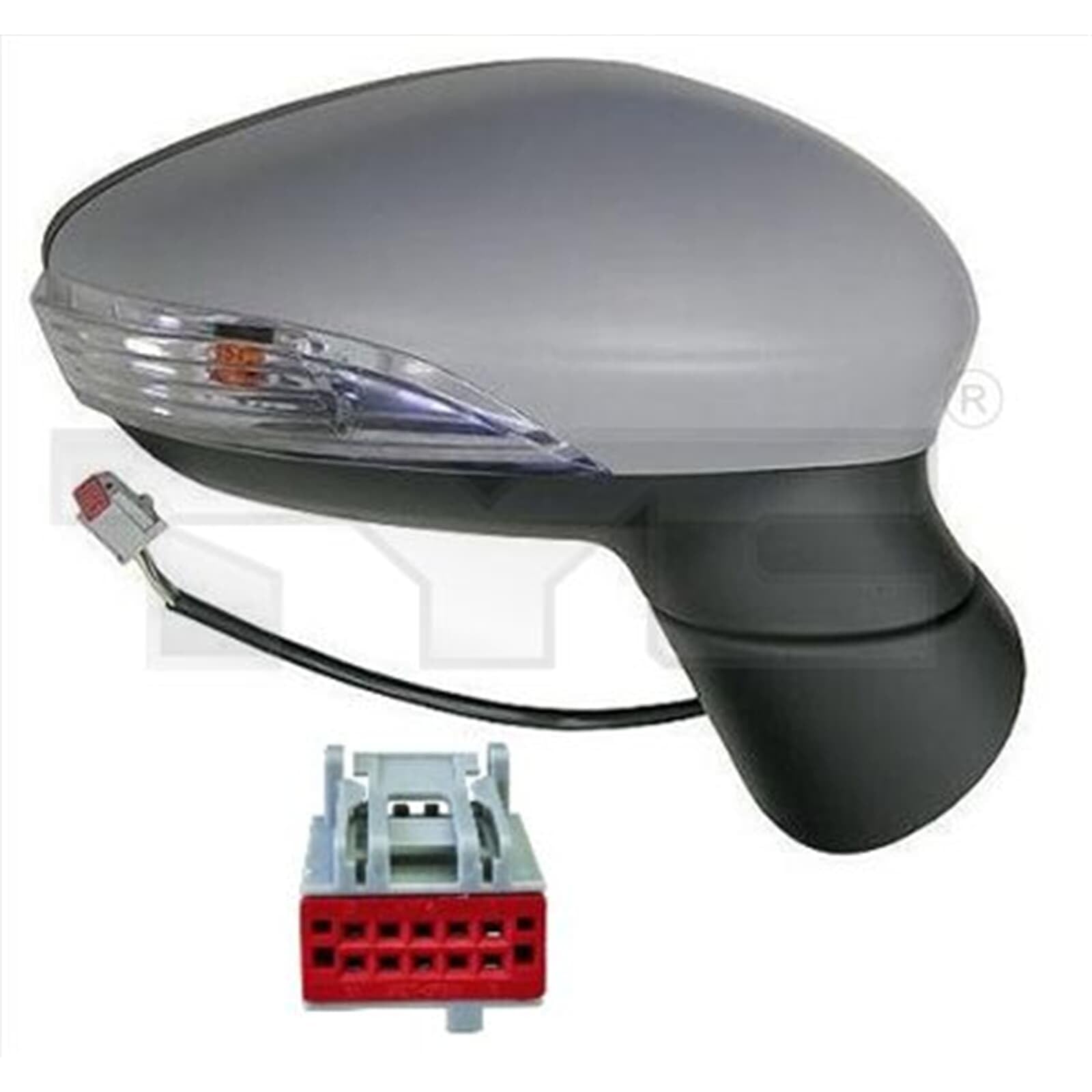 TYC 310-0225 Espejo retrovisor para ajuste elect. espejo asférico calefactable abatible eléctricamente derecha Compatible con FORD Fiesta Mk6 Hatchback CB1, CCN, JA8, JR8 Fiesta Mk6 Furgoneta