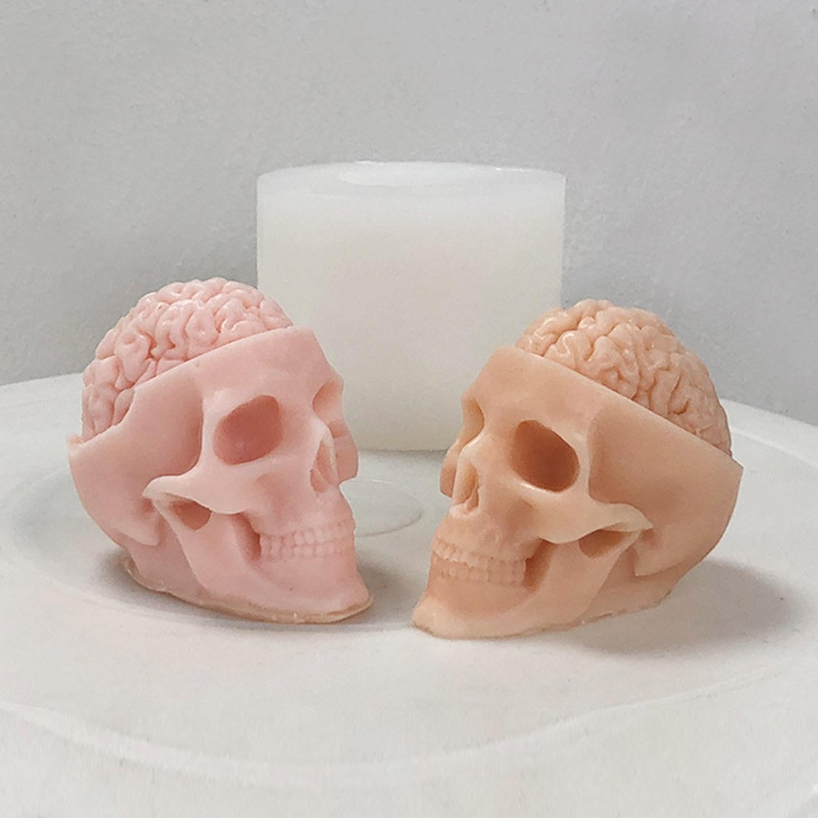 Molde De Silicona De Calavera 3D Para Resina, Velas Y Manualidades - Reutilizable, Grado Alimenticio, Ideal Para Halloween Y Decoración