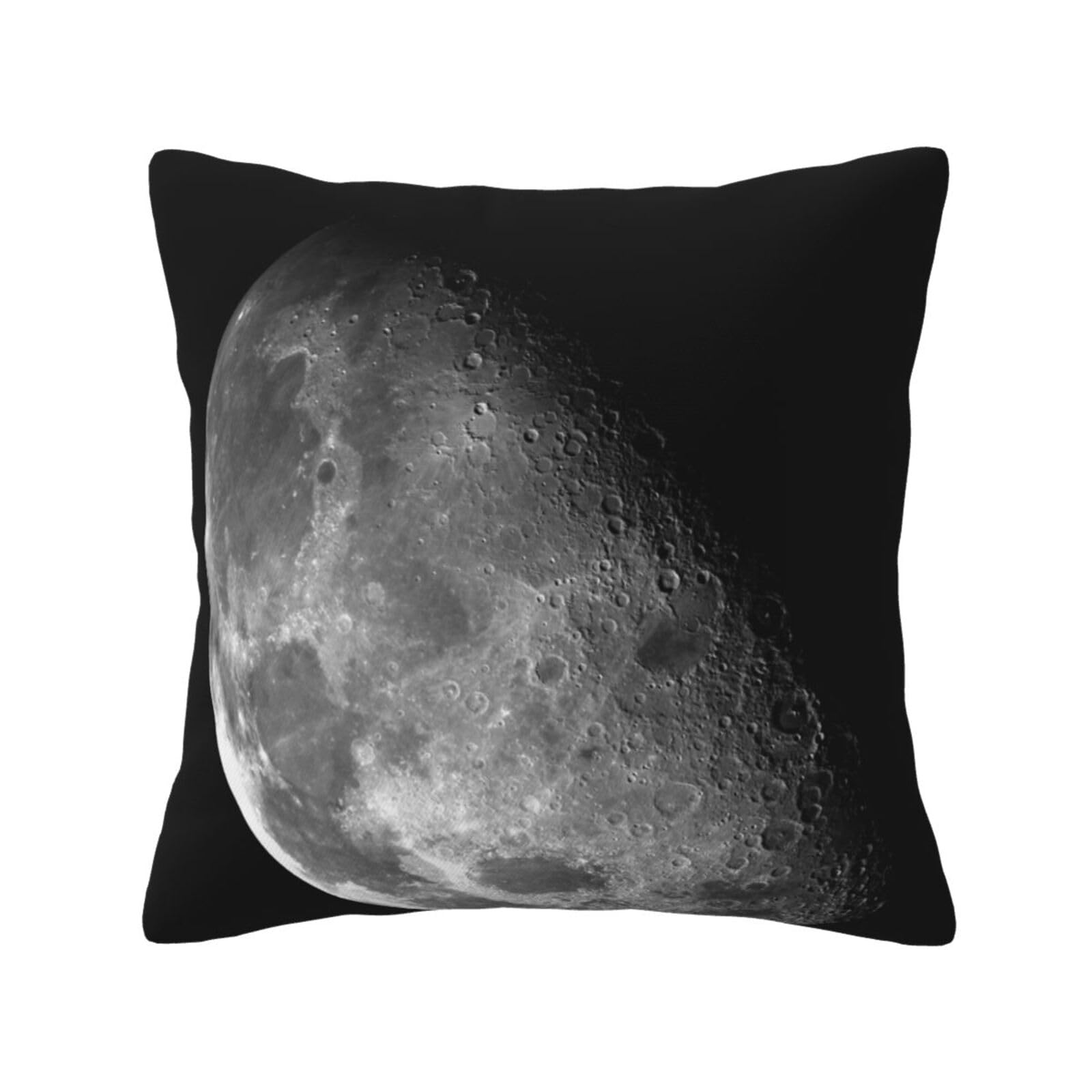 FFSHKOWE Black Background Moon Decorative Throw Pillow Cover Double-Sided Printed Cushion Cover for Sofa Couch Bed Chair 45 x 45cm
