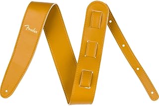 Fender USA製レザーストラップ Vegan Leather Strap, Butterscotch, 2.5"