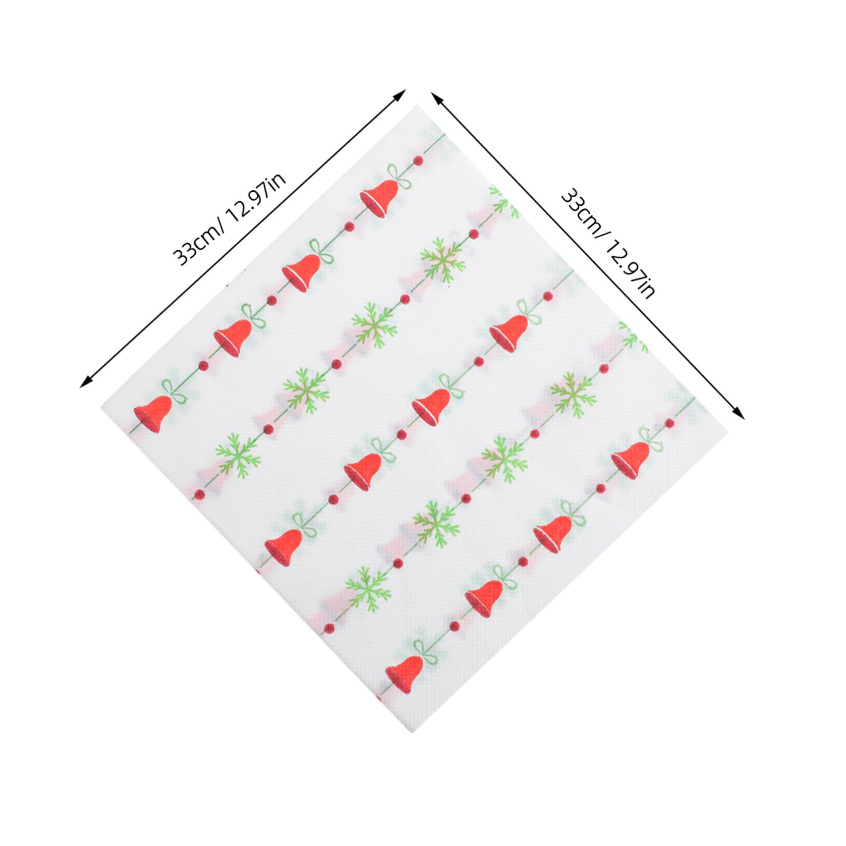 120stücke Weihnachtliche Servietten Aus Papier Mit Glockenmuster Für Winterfeiern Dekorative Einwegservietten Für Partydekorationen Und Tischdekoration