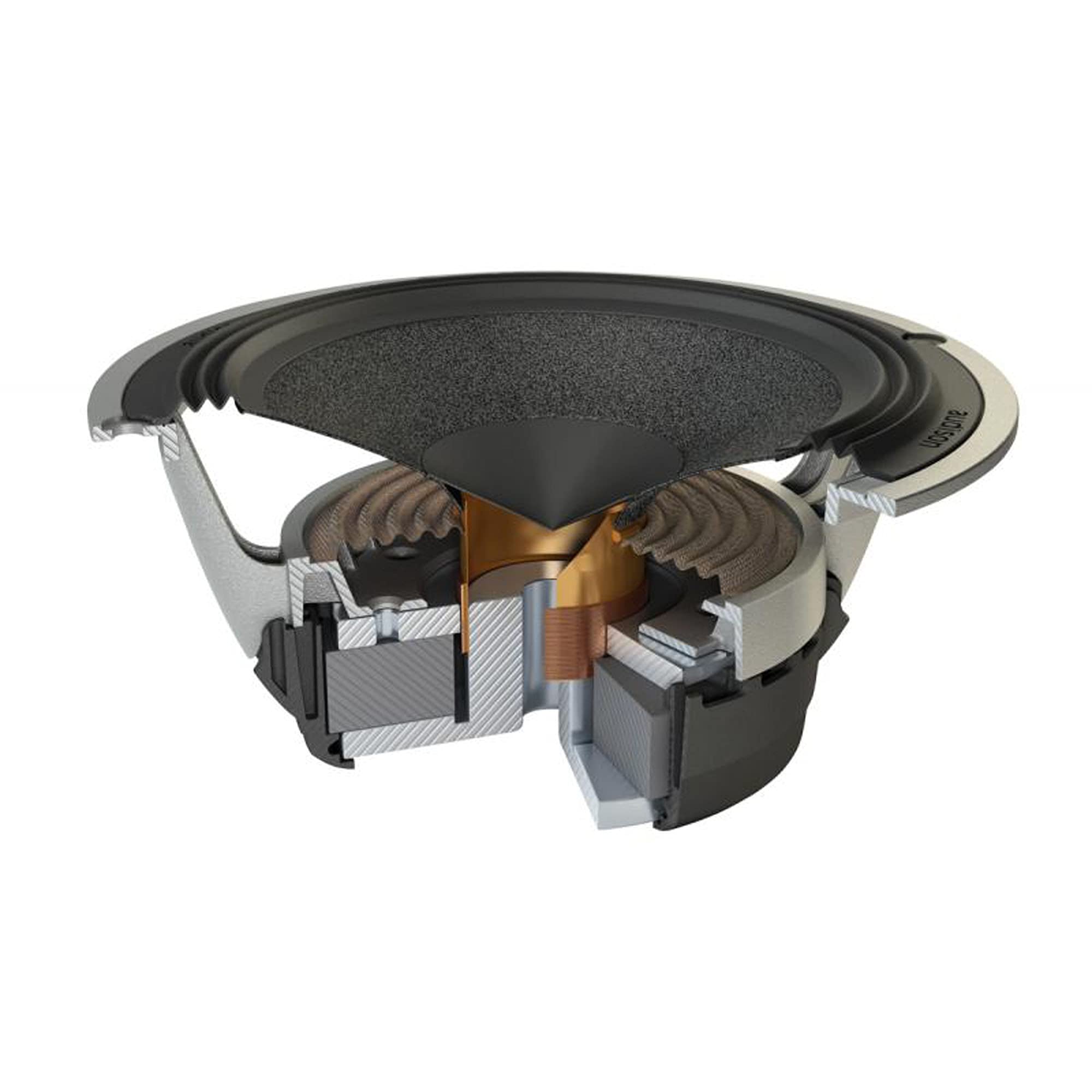 Audison AV 6.5 coppia woofer 165mm, 200W | 6,5 pollici, 100W RMS, 4 Ohm, bobina 30mm, 91 dB, 50-7000 Hz, profondità 69mm, Xmax 3mm