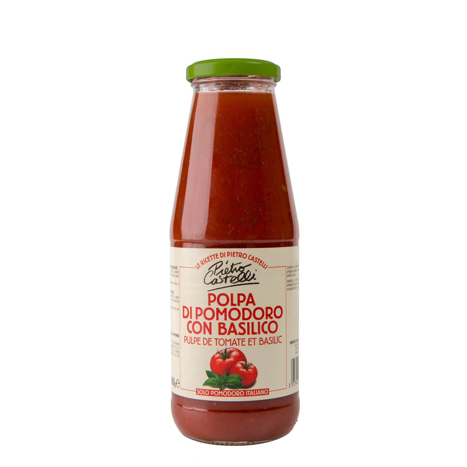 Des plats savoureux en un tour de main avec PIETRO CASTELLI, pulpe de tomates au basilic onctueuse, 680g - Lot de 4