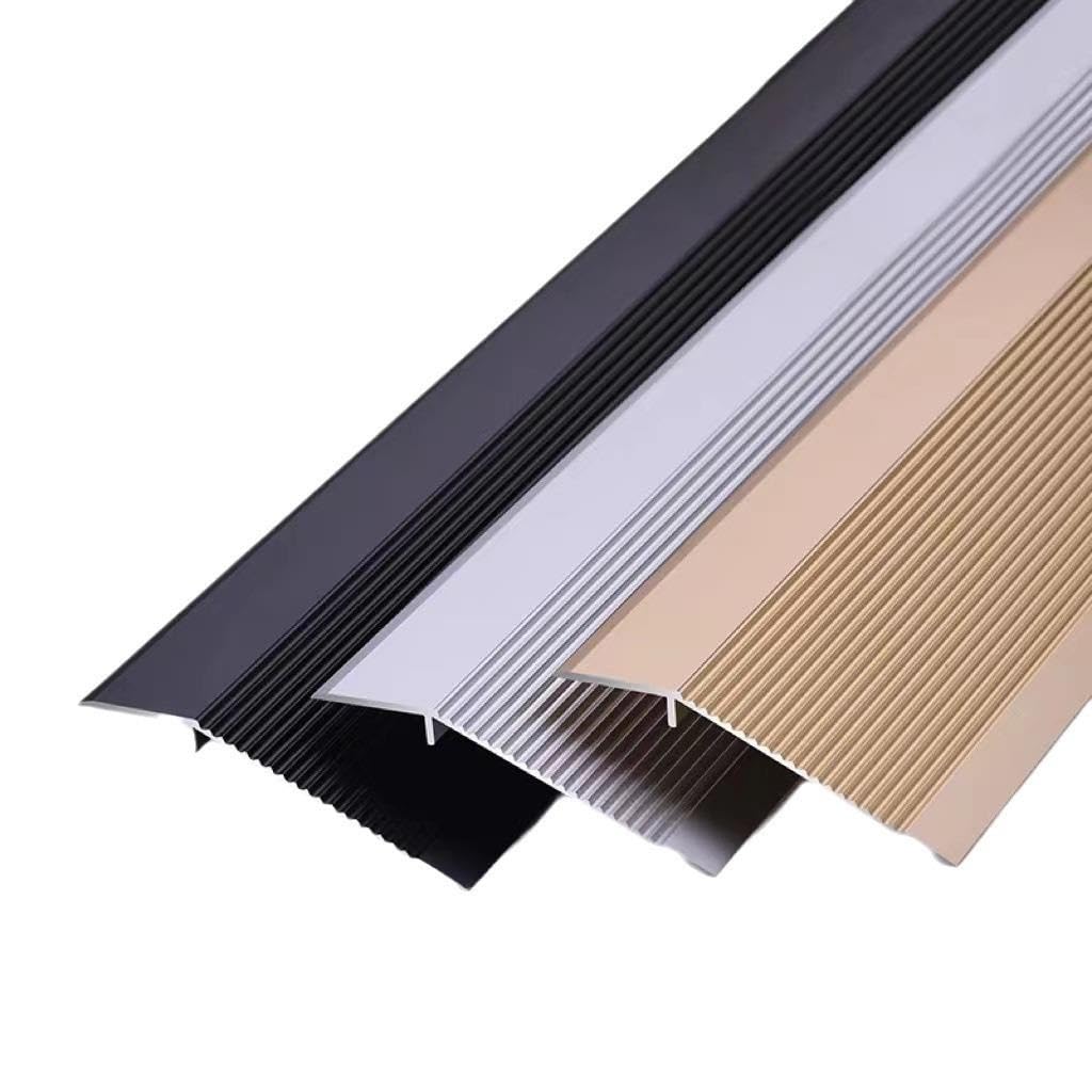 Aluminiowa listwa progowa przejściowa, bardzo szeroki metal, wewnętrzne metalowe progi do drzwi, krawędź drzwi wejściowych (srebrna)