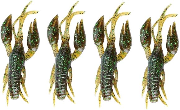Lobster Baits,Crawfish Lures,Crayfish Fishing Lures Bait, 4pcs Silicone Soft Fishing Crawfish Lures Bait Artificial Lures Bait for Carp Bass Fishing Freshwater Saltwater