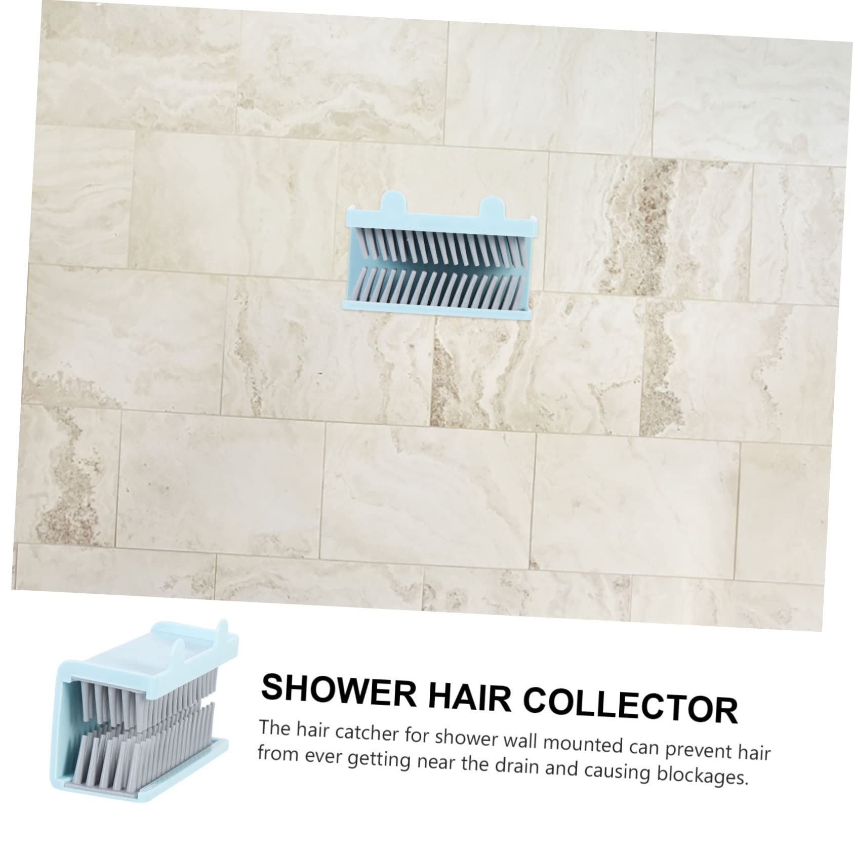 Angoily 4piezas Colector De Pelo para Ducha Atrapa Cabello para Pared Reutilizable y De Instalar Accesorio Compatible Superficies Orejas