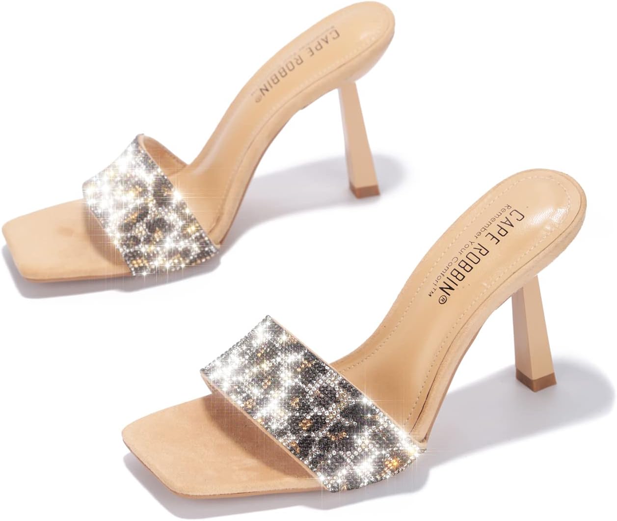 Cape Robbin Asia Sexy Stiletto High Heels for Women, Square Open Toe Shoes... - Picture 17 of 20