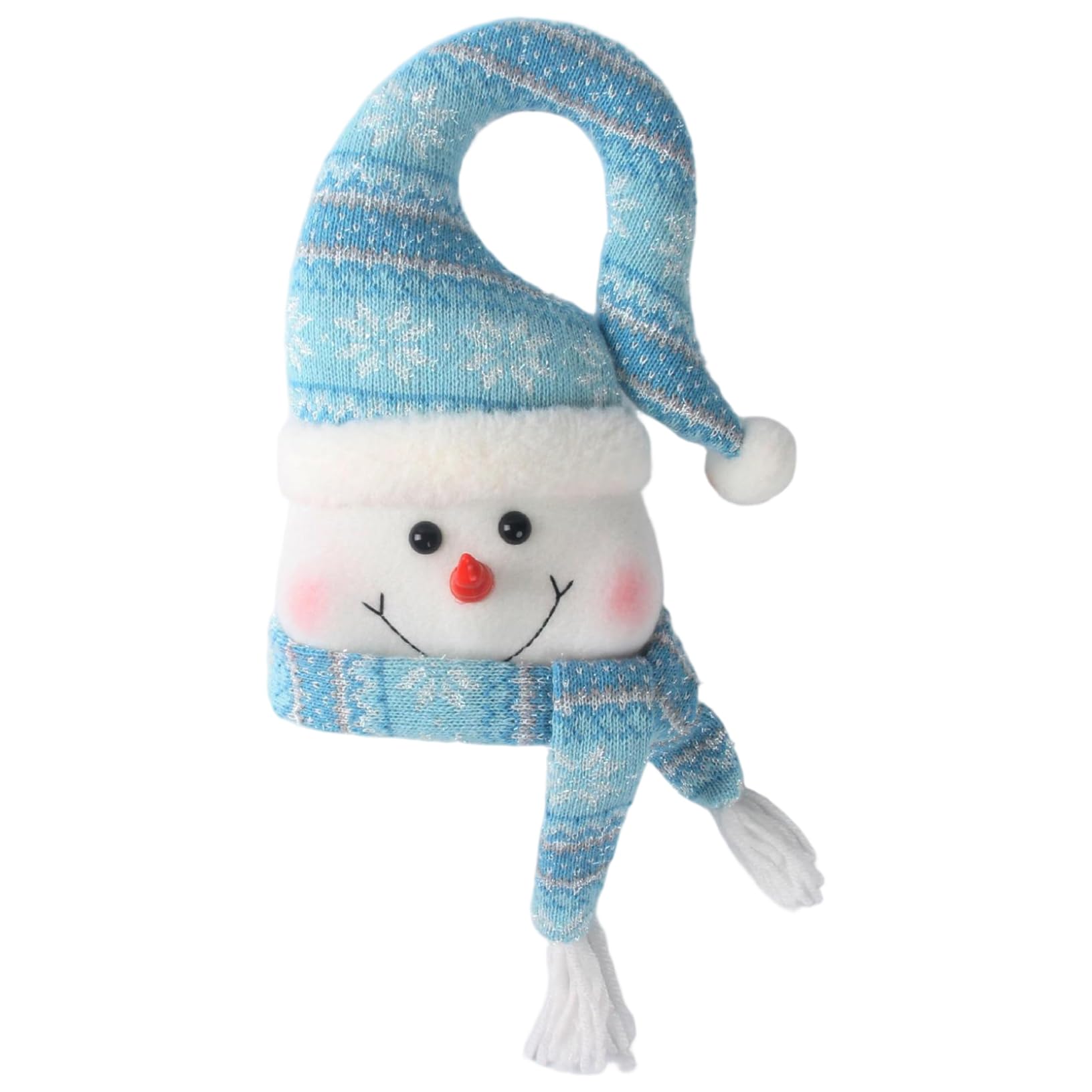 Muñeco de nieve para árbol de Navidad azul ideal para fiestas en familia