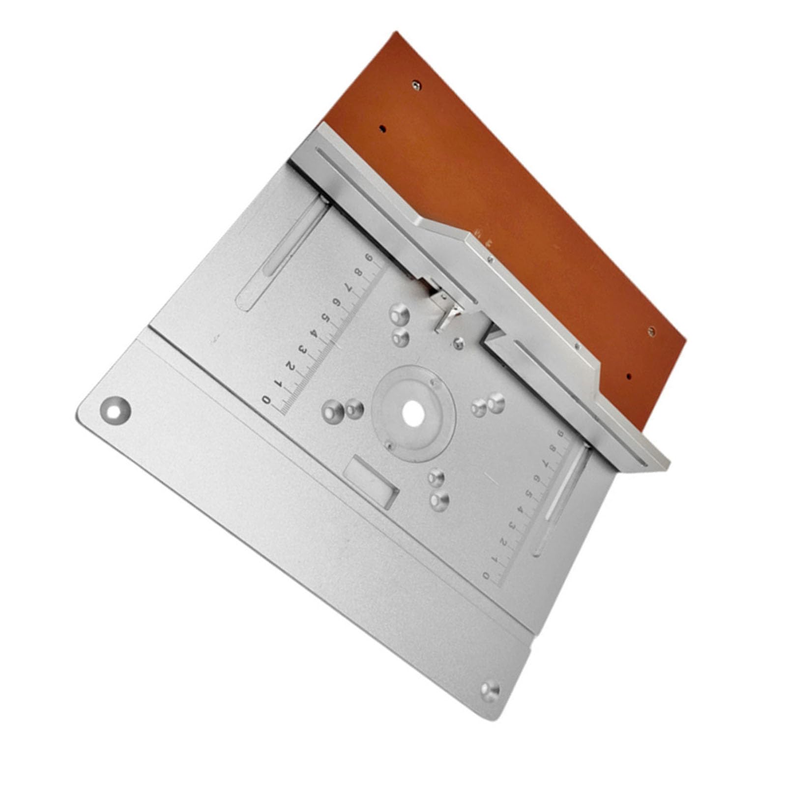 Fafeicy Aluminiowy Zestaw Wkładek do Płyty Frezarki (3 sztuki), Frezarka do Drewna z obracaną płytą Przycinania, Pomocnicze Narzędzie Grawerowania Stołów Warsztatowych z wyraźną (SILVER)