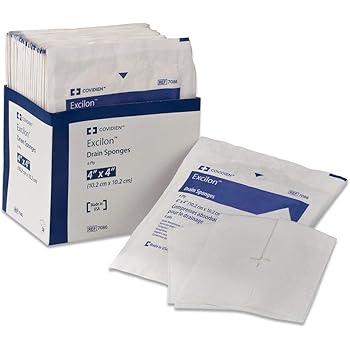 Amazon Com Kendall Excilon 7086 Gauze Drain Sponges 4 X 4 6 Ply 25 Packs Of 2 Industrial Scientific