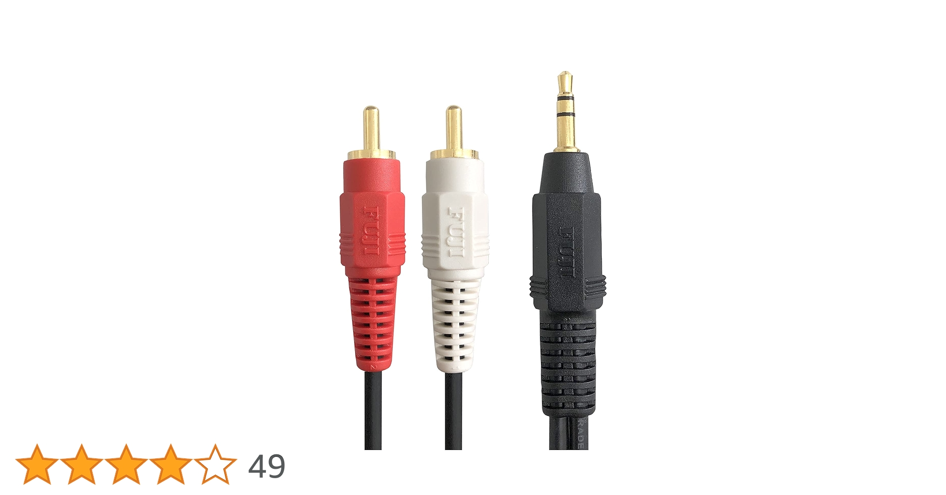 2RCA オーディオステレオケーブル ハイエンド WG3.5㎜ 1m 2RCA オーディオステレオケーブル ハイエンド WG3.5㎜ 1m