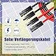 YMQHBS Solarkabel 4mm²/6mm² Verlängerungskabel Mit Buchse und Stecker, Adapter, Rot + Schwarz Für Automobile, Solarpanel (1M Kabel, 2 Paar 6mm²)