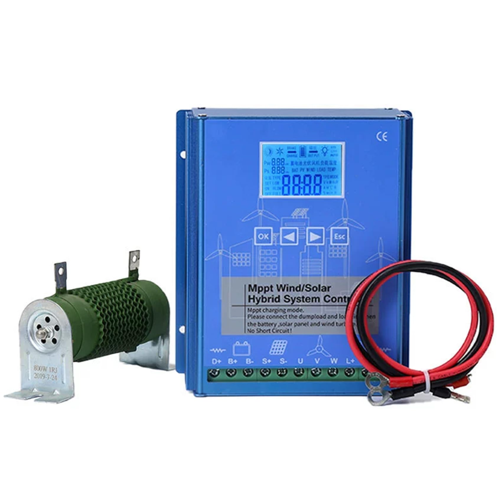 15000W-24V MPPT Hybrydowy Kontroler Wiatr-Słońce z Zestawem, z Inteligentnym Ładowaniem Rezystorowym Kontrolerem Turbiny Wiatrowej Fotowoltaicznej, do Turbiny Wiatrowej