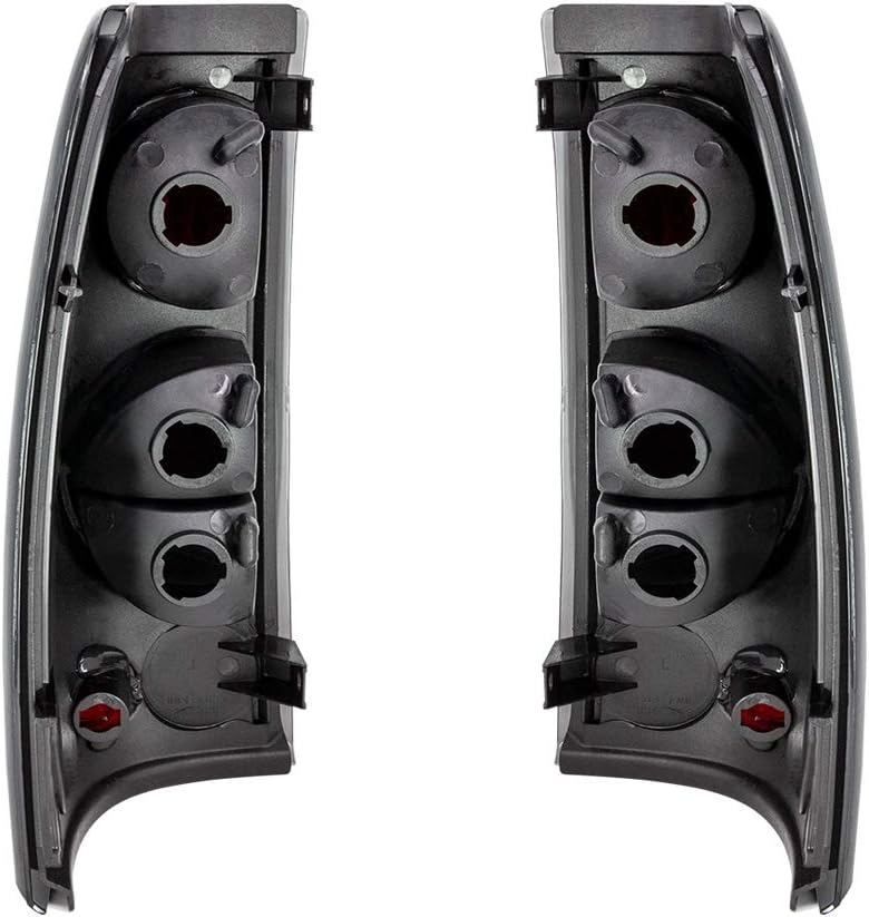 Winjet Tail Lights For Chevy Chevrolet Silverado 1999 2000 2001 2002 2003 2004 2005 2006 1500/2500/3500 GMC Sierra 1999-2003 Taillights Assembly Pickup Brake Rear Lamps Glossy Black/Clear Lens