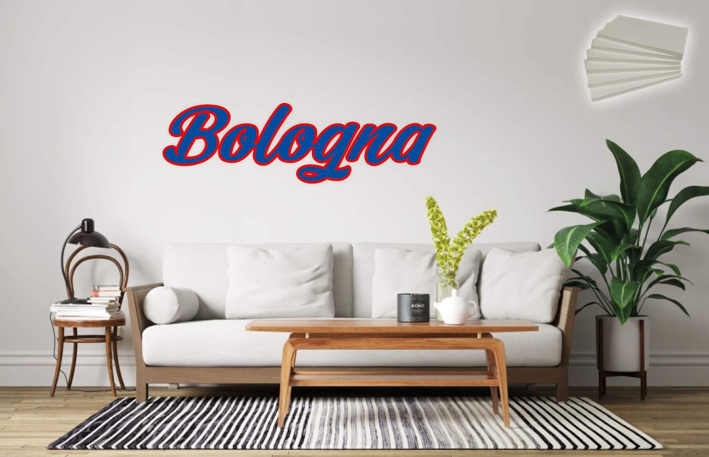 Adhesivo pared Bologna premium acabado impecable cinta de aplicación 60cm 2